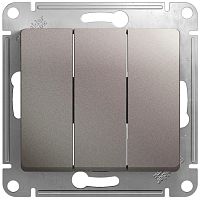 Выключатель без рамки Systeme Electric Glossa 3-кл. платина картинка